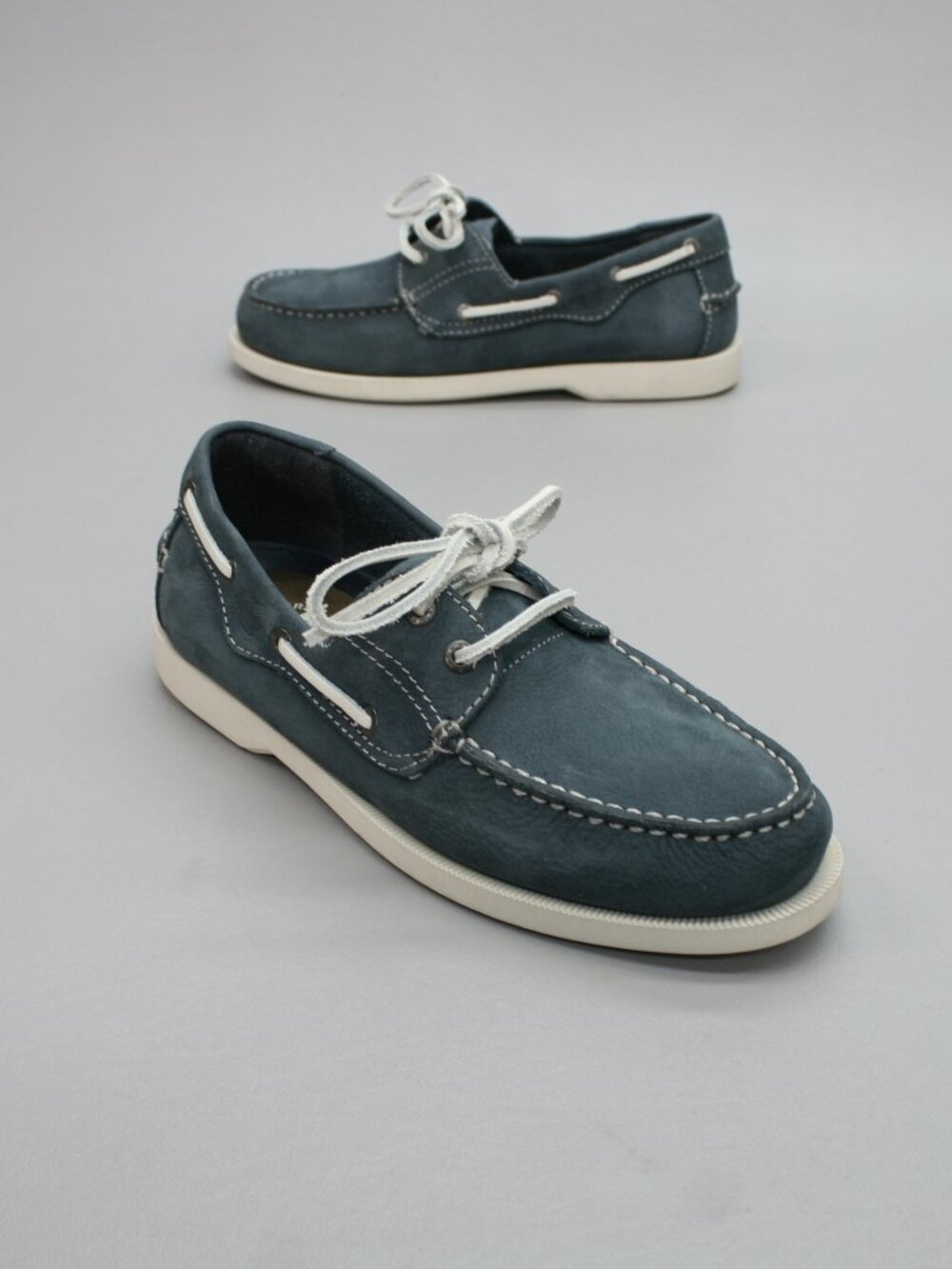 Dockers Mens 8.5 Boat Navy Blue Nubuck Lace-up Moc-toe Casual Loafers Deck Shoes